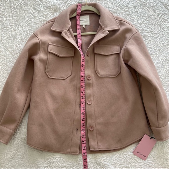 Avec Les Filles Pink Shirt Jacket - Picture 4 of 11